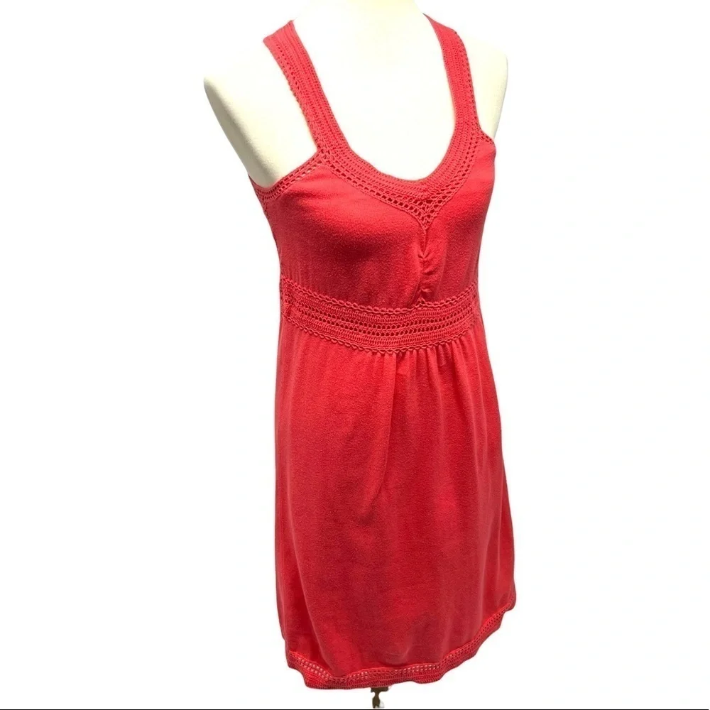 Athleta Coral Crochet Trim Cotton Sun Dress - Picture 8 of 11